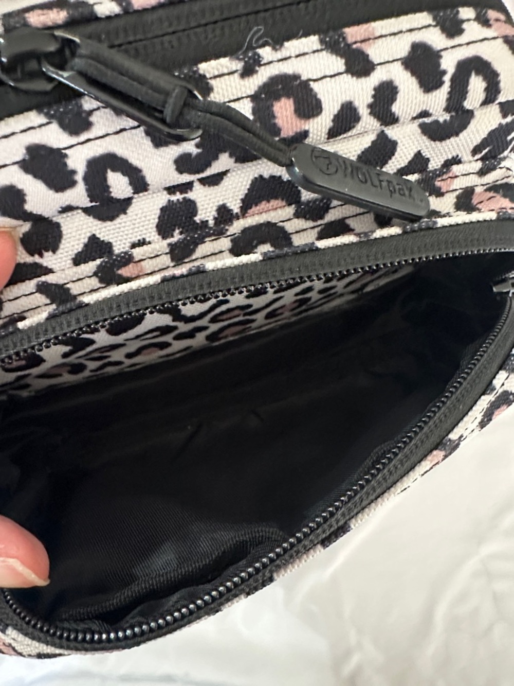 WOLF Pink and Black Leopard Print Mini Backpack - Picture 7 of 11